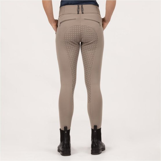 BR Carla Ladies Full Seat Silicone Riding Breeches - Driftwood