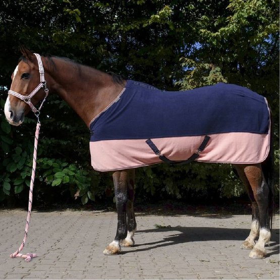 EQUITHEME FLEECE RUG  NAVY_ROSE