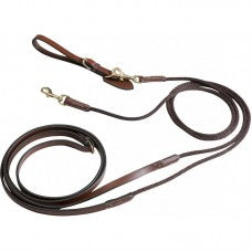 EQUITHEME LEATHER DRAW REINS