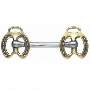 Mackey Brass Horseshoe Cheek Stallion Bit